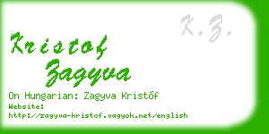 kristof zagyva business card