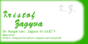 kristof zagyva business card